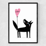 Wolf Balloon Love