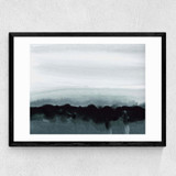Blurred Landscape Medium Black Frame