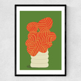 Reimagined Calathea Narrow Black Frame