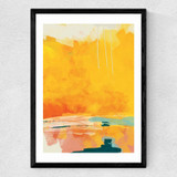 Paysage Jaune Medium Black Frame