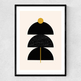 Graphic Art I Narrow Black Frame