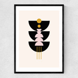 Graphic Art III Narrow Black Frame
