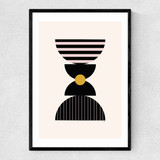 Graphic Art IV Narrow Black Frame
