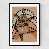 Dancing Lep Narrow Black Frame