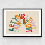 Shine Bright Rainbow Narrow Black Frame