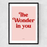 The Wonder In You Pink Narrow Black Frame