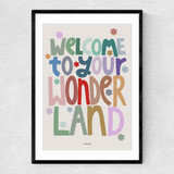 Welcome Narrow Black Frame