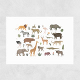 New safari animals Unframed Print