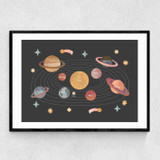 New solar system black Narrow Black Frame