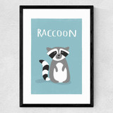 Raccoon by Rocket Jack Medium Black Frame