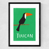 Toucan by Rocket Jack Medium Black Frame