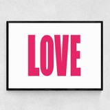 Love in Pink Narrow Black Frame