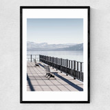 Two Benches Narrow Black Frame