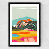 Wanderlust Abstract Medium Black Frame