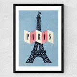Vintage Paris by Vintage by Hemmingway Medium Black Frame
