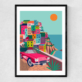 Cinque Terre Narrow Black Frame