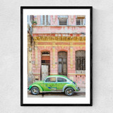 Green Bug Narrow Black Frame