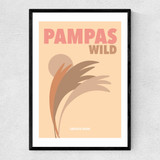 Pampas Wild Grasslands Narrow Black Frame