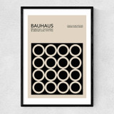 Black And Beige Bauhaus Narrow Black Frame