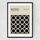 Black And Beige Bauhaus Narrow Black Frame