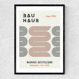 Black And Orange Bauhaus Narrow Black Frame