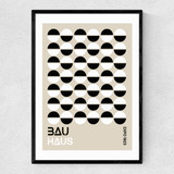 Black And White Bauhaus Narrow Black Frame