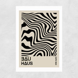 Black Op Art Bauhaus Unframed Print