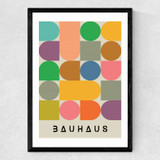 Colourful Bauhaus Medium Black Frame