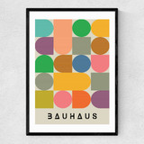 Colourful Bauhaus Narrow Black Frame