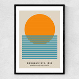 Mid Century Sun Bauhaus Narrow Black Frame