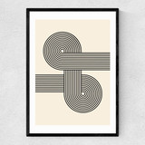 Retro Waves Narrow Black Frame