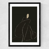 Nude figure I Medium Black Frame