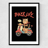 Biker Life Prints Narrow Black Frame