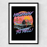 Highway to Hell Narrow Black Frame