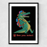 See You Later Narrow Black Frame