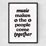 Come Together by Hollie Graphik Narrow Black Frame