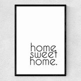 Home Sweet Home Narrow Black Frame
