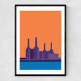 Battersea power station by Sean Butler Narrow Black Frame