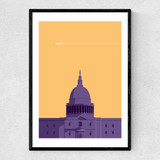 St Paul's Narrow Black Frame