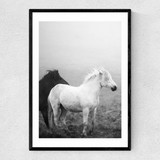 Iceland Fog Narrow Black Frame