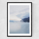 Lake Mist II Narrow Black Frame