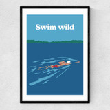 Swim Wild Narrow Black Frame