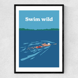 Swim Wild Narrow Black Frame