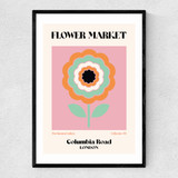 Columbia Road Flower Market by Luxe Poster Co Narrow Black Frame