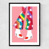Rainbow Pants Narrow Black Frame