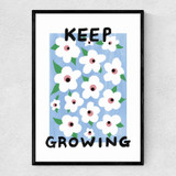 Keep Growing by Keren Parmley Narrow Black Frame