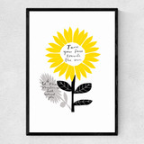 Sunflower Narrow Black Frame