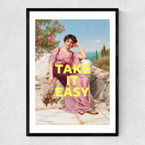 Take It Easy by Oh Fine! Art Narrow Black Frame