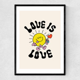 Love Is Love by The Violet Eclectic Narrow Black Frame