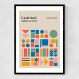 Bauhaus Colour Blocks Narrow Black Frame